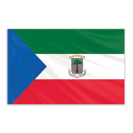Equatorial Guinea Indoor Nylon Flag 4'x6'
